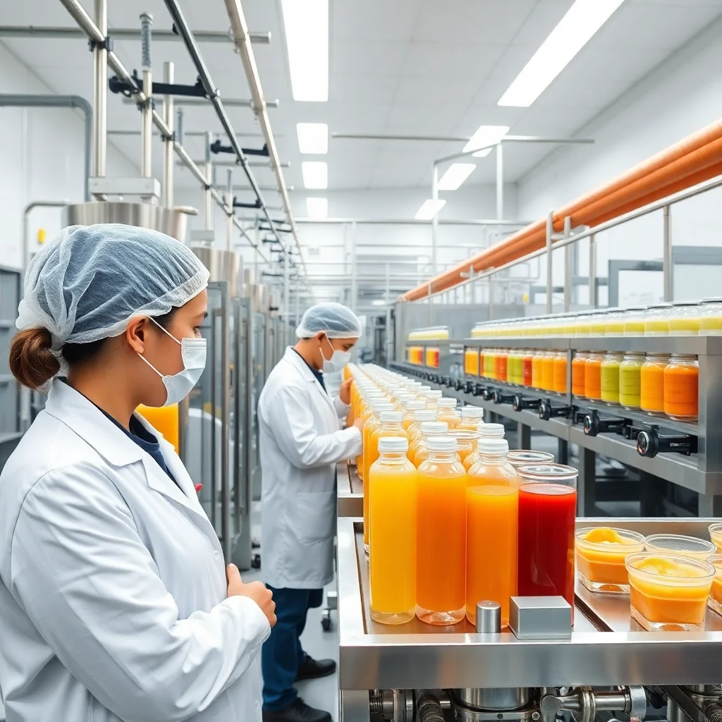 Mensen werken in een fabriek